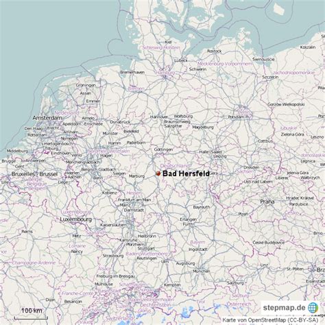 StepMap - Bad Hersfeld - Landkarte für Deutschland