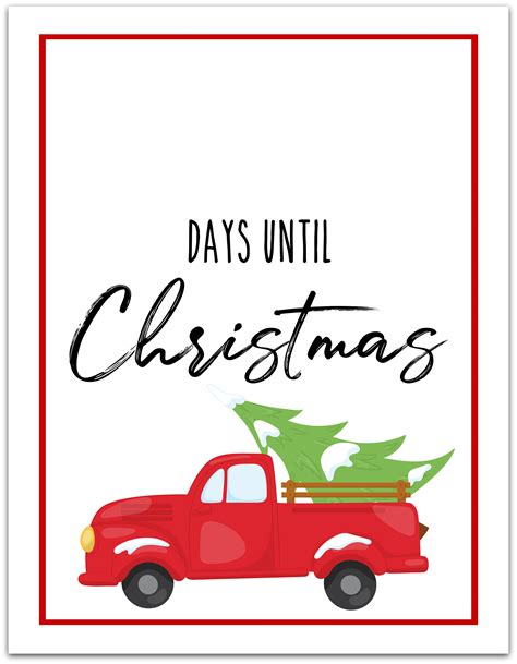 Christmas Countdown Free Printable - Extreme Couponing Mom