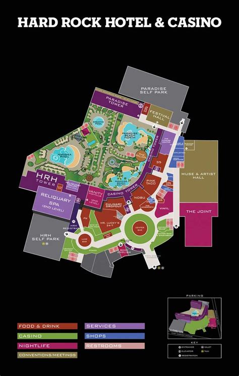 Property Map | Hard Rock Hotel and Casino Las Vegas | Vegas | Pinterest | Hard rock hotel, Hard ...