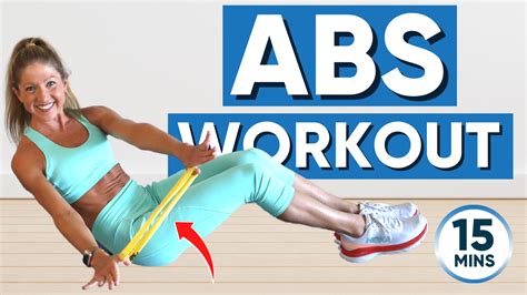 Mini Resistance Band Abs Workout for a Six Pack Stomach (FOLLOW ALONG 15 min) - Caroline Jordan