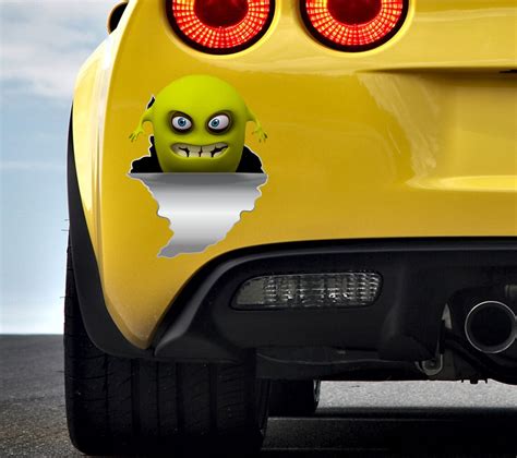 Bumper Sticker Funny Monster Car Sticker Alien Decals Laptop | Etsy