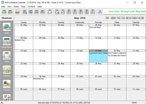Active Desktop Calendar Windows 10 - downloadrenew