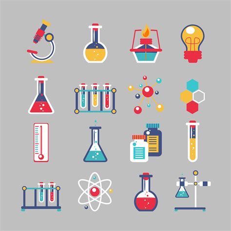 Chemistry icons set 443072 Vector Art at Vecteezy