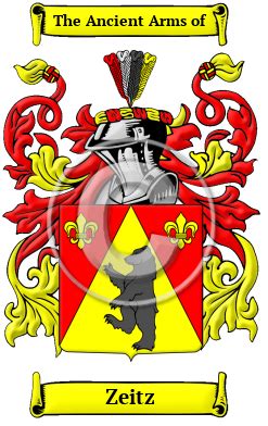 Zeitz Name Meaning, Family History, Family Crest & Coats of Arms