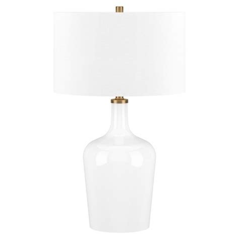 Hampton & Thyme 25" Tall Table Lamp With Fabric Shade White : Target
