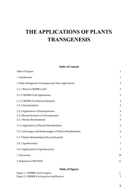 SOLUTION: Plants transgenesis - Studypool