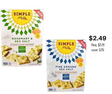 Simple Mills Almond Flour Crackers $2.49 at Safeway - Super Safeway