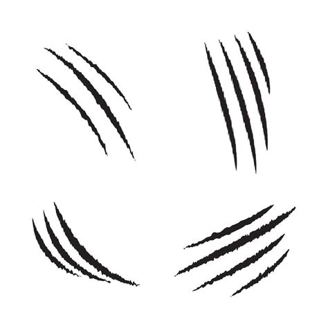 collection of scratch marks. wild animal claws, monster claws. vector illustration 30765828 ...