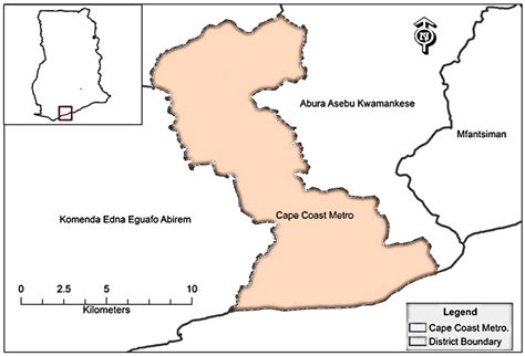 Map of Cape Coast metropolitan area. | Download Scientific Diagram