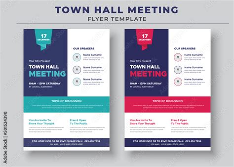 Town Hall Meeting Flyer Templates, City Hall Flyer and Poster Stock ...