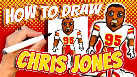 How to Draw Chris Jones for Kids - Kansas City Chiefs NFL Football Player - YouTube