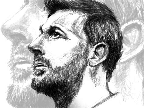 Drawing Lionel Messi - Quan Art Drawing by Quan Art Drawing on Dribbble