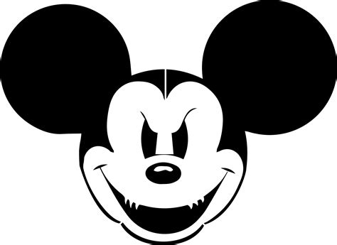 Evil Mickey stencil template | Mickey mouse, Silhouette clip art ...