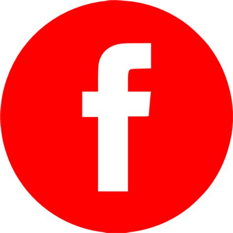 Red facebook 4 icon - Free red social icons