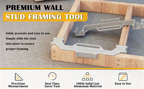 Amazon.com: Framing Tools,16 Inch On-Center Stud Layout Tool,100% Cast Aluminum Framing Spacing ...