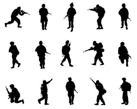 Army Soldier Silhouette at GetDrawings | Free download