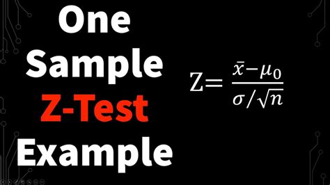 One Sample Z-Test Example - YouTube