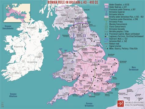 Roman Rule in Britain c.43 - 410 CE in 2023 | Roman britain, Britain, Ancient maps
