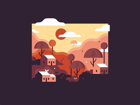 I love our little village. by Mithun Mitra on Dribbble