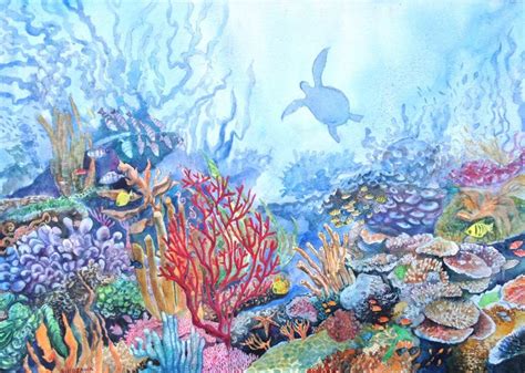 Coral Reef Painting Easy – Warehouse of Ideas