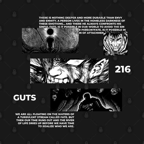 Berserk Guts Quotes - Anime And Manga - T-Shirt | TeePublic