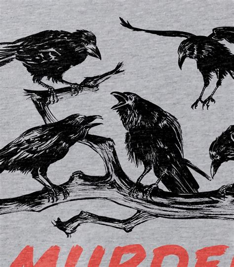 Murder! (of Crows) Funny Men's T-Shirt | Headline Shirts