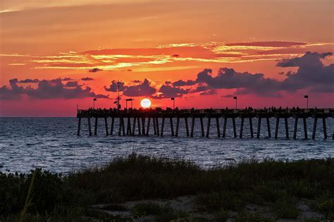 Sunset At The Fishing Pier - fishingpier121662 Photograph by Frank J ...