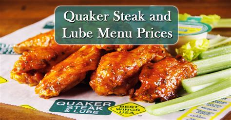 Quaker Steak and Lube Menu Prices - Wings, Sandwich, Burgers, Drinks