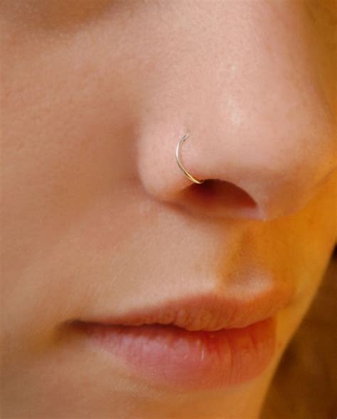 Sterling Silver Nose Ring Small Basic Hoop by nadinessra on Etsy ...