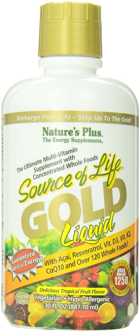 Amazon.com: Source of Life Gold Liquid Tropical Fruit Nature's Plus 30 ...