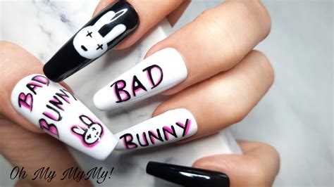 BAD BUNNY Nails Set Bunny Nails Luxury Press on Valentine | Etsy