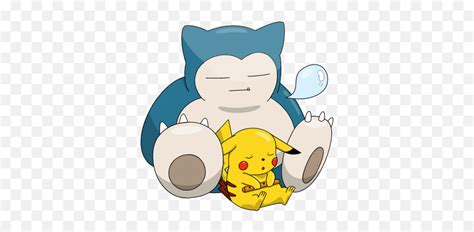 Pikachu And Snorlax Sleeping - Snorlax And Pikachu Sleeping Png,Snorlax Png - free transparent ...