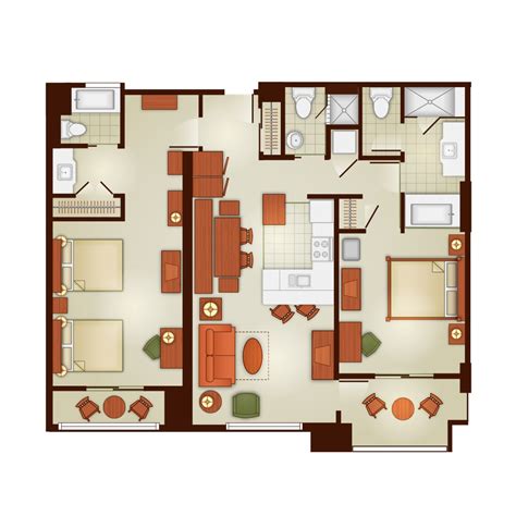 Grand Californian 2 Bedroom Suite Floor Plan | Viewfloor.co