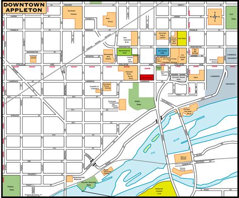 Downtown Appleton Map - Downtown Appleton WI USA • mappery