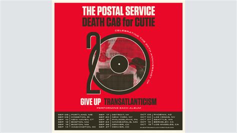 The Postal Service and Death Cab for Cutie to Co-Headline 2023 Tour Entertainment | ResetEra