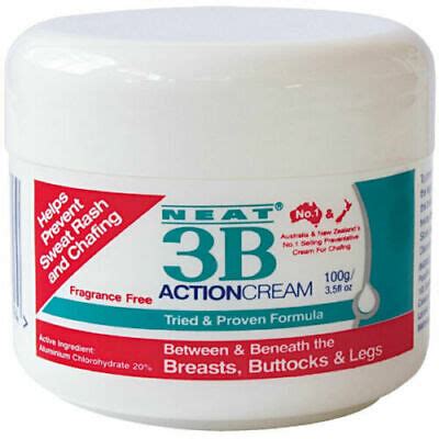 Neat Feat Action 3B Cream - 100g Helps prevent sweat rash - Beat the ...