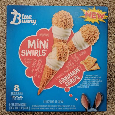 Review: Blue Bunny Cinnamon Cereal Mini Swirls Ice Cream Cones - Cerealously