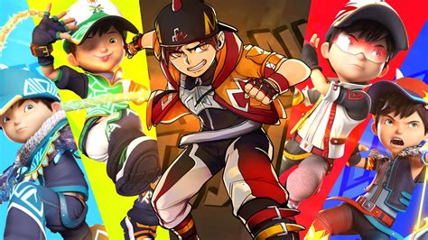 BoBoiBoy Fusion Power! | Gentar! Frostfire! Supra! Sori! Glacier! - YouTube