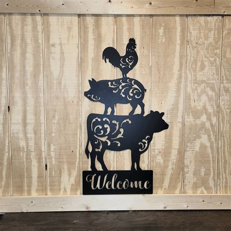 Stacked Farm Animals Metal Signs for Outside New Home Gift - Etsy