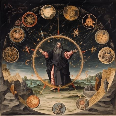 Premium AI Image | Copernican theory of heliocentrism