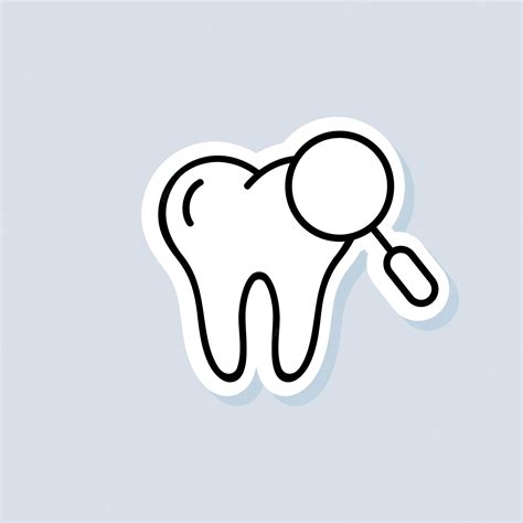 Premium Vector | Dental clinic line sticker. dentist icon. dentistry ...