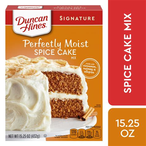 Duncan Hines Signature Perfectly Moist Spice Cake Mix, 15.25 OZ ...