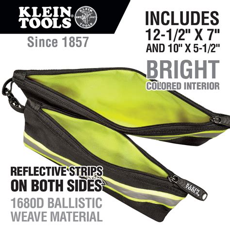 Zipper Bags, High Visibility Tool Pouches, 2-Pack - 55599 | Klein Tools ...