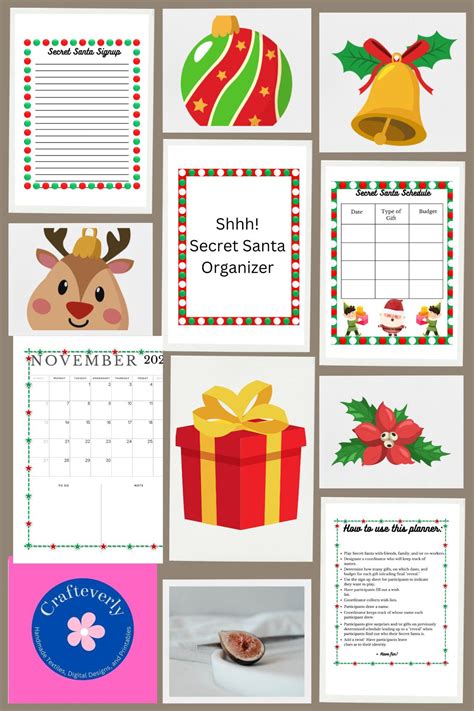 The Complete Secret Santa Organizer Printable Instant - Etsy