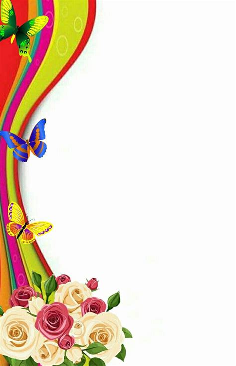 Colorful | Floral border design, Colorful borders design, Borders for paper