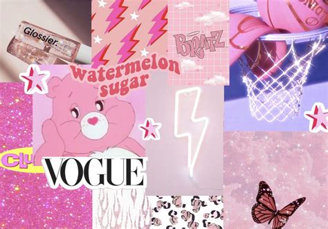 Pink aesthetic collage | Laptop wallpaper, Cute laptop wallpaper ...