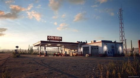 Desert Gas Station by Joakim Stigsson in Environments - UE4 Marketplace