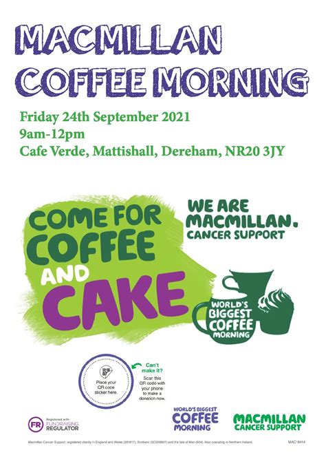 MacMillan Coffee Morning Poster 2021 » South Green Park