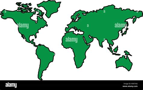 map of the world with countries continent Stock Vector Image & Art - Alamy