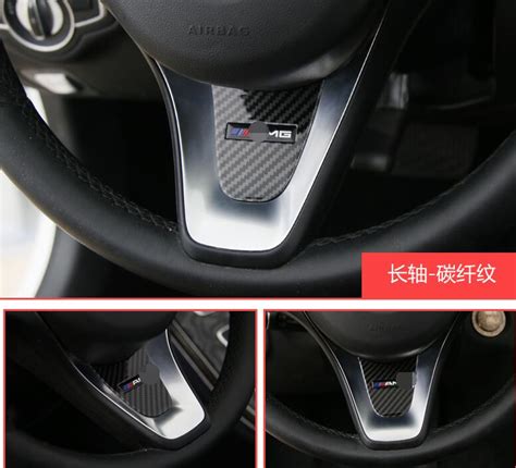 10pcs new model Steering Wheel for AMG Emblem Badge Fit For Mercedes Benz carbon sticker-in Car ...